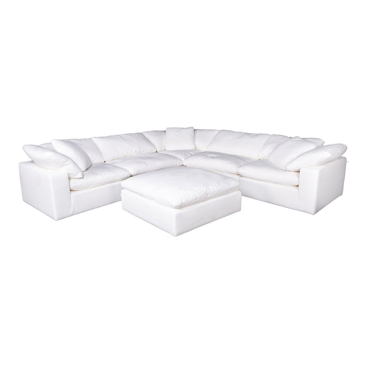 American Home Furniture | Moe's Home Collection - Clay Ottoman Performance Fabric White