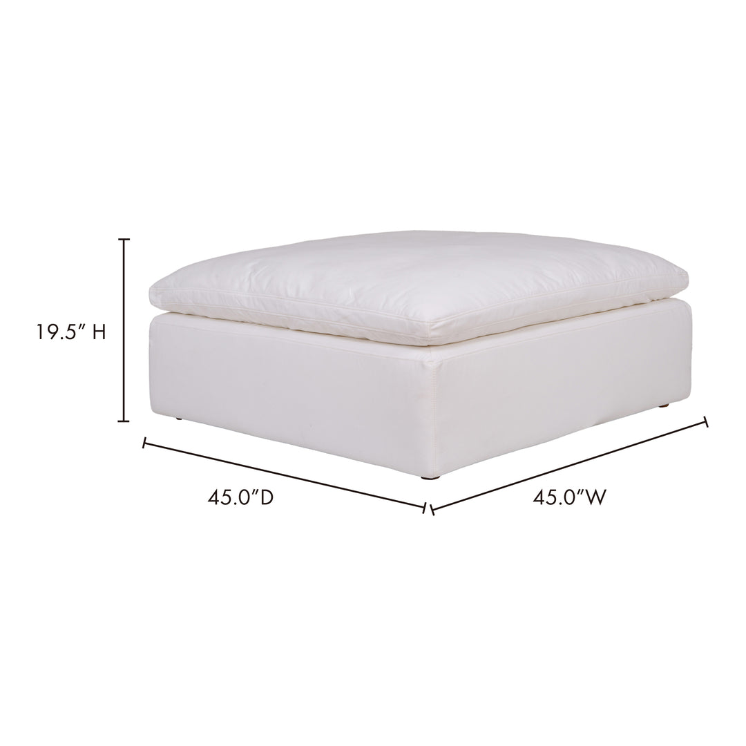 American Home Furniture | Moe's Home Collection - Clay Ottoman Performance Fabric White