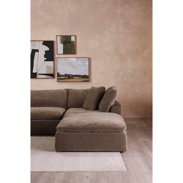 American Home Furniture | Moe's Home Collection - Clay Ottoman Performance Fabric Desert Sage
