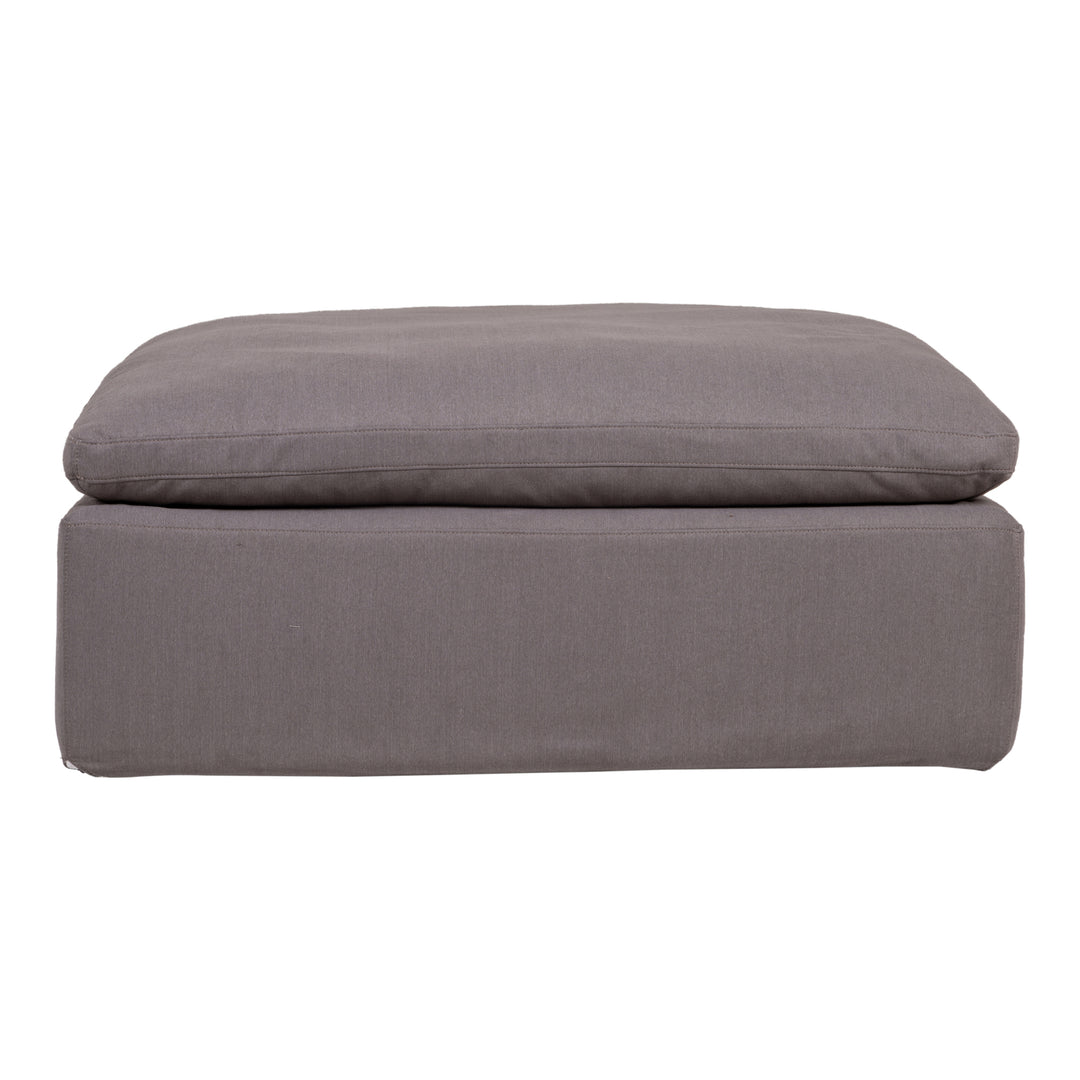 American Home Furniture | Moe's Home Collection - Clay Ottoman Performance Fabric Light Grey