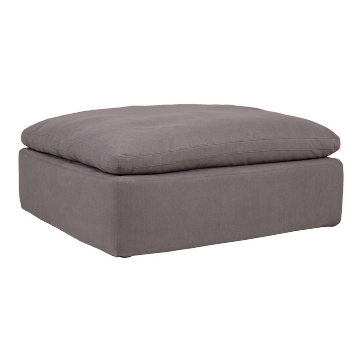 American Home Furniture | Moe's Home Collection - Clay Ottoman Performance Fabric Light Grey