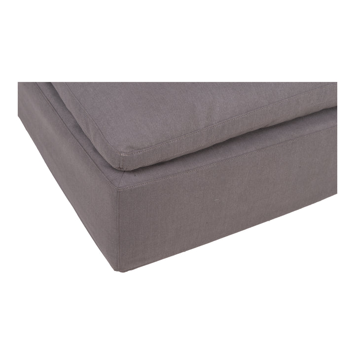 American Home Furniture | Moe's Home Collection - Clay Ottoman Performance Fabric Light Grey