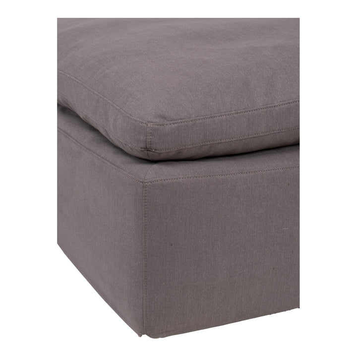 American Home Furniture | Moe's Home Collection - Clay Ottoman Performance Fabric Light Grey