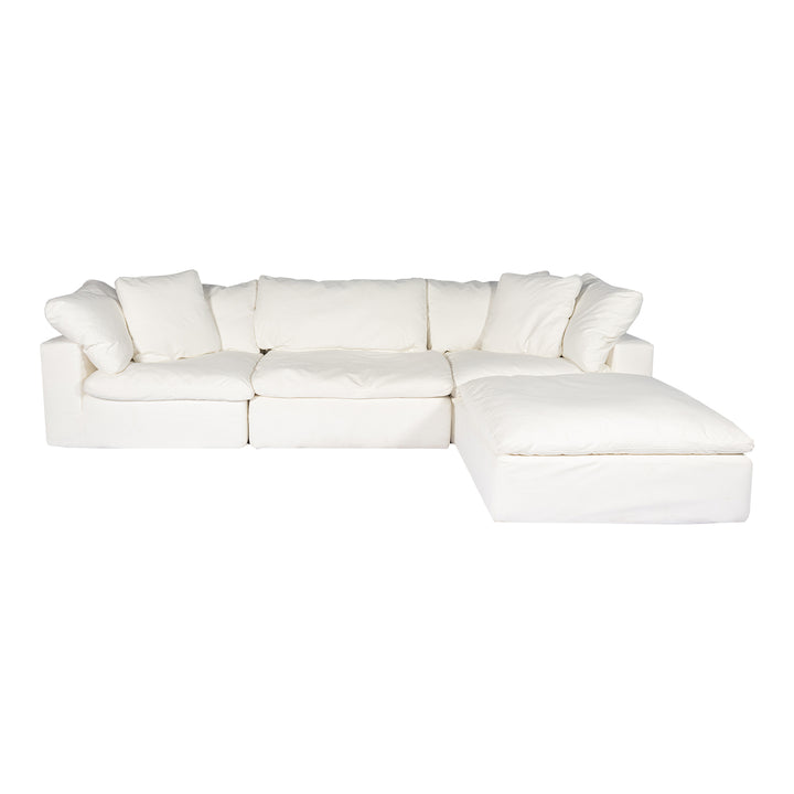 American Home Furniture | Moe's Home Collection - Clay Lounge Modular Sectional Performance Fabric White