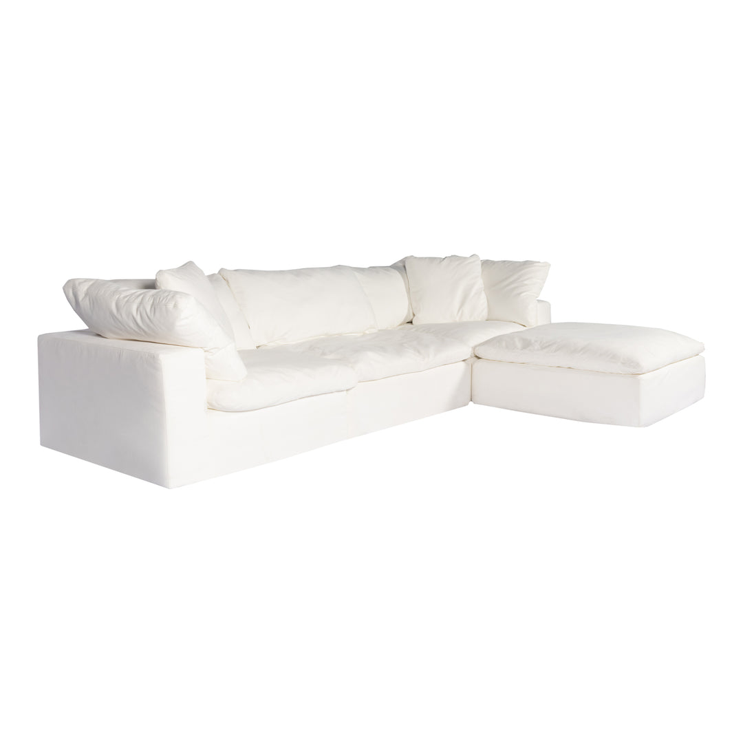 American Home Furniture | Moe's Home Collection - Clay Lounge Modular Sectional Performance Fabric White