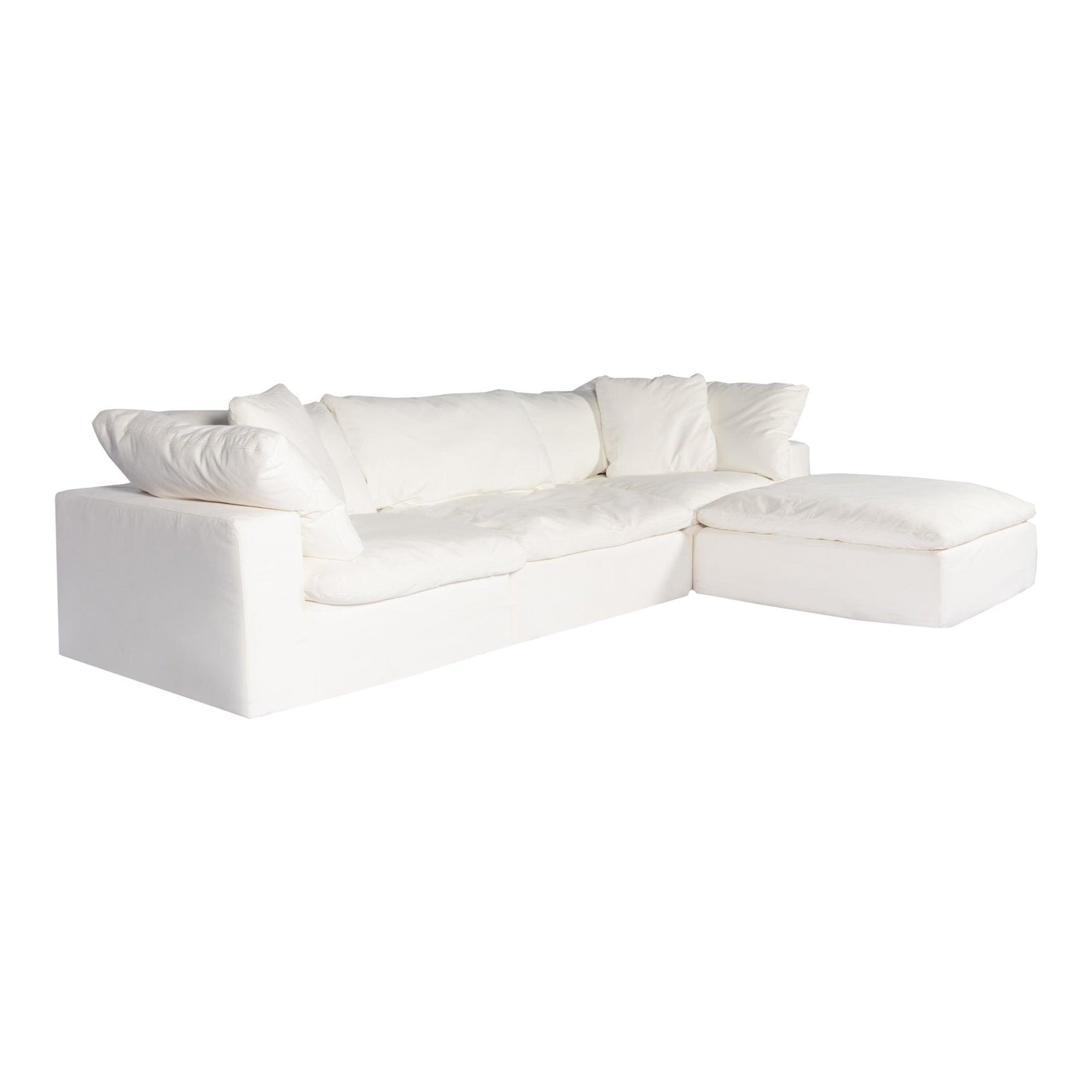 Moe's Home Collection - Clay Lounge Modular Sectional Performance Fabric White - YJ-1008-05 | American Home Furniture