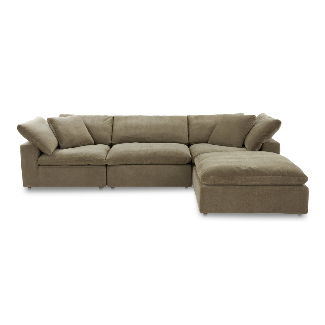 American Home Furniture | Moe's Home Collection - Clay Lounge Modular Sectional Performance Fabric Desert Sage