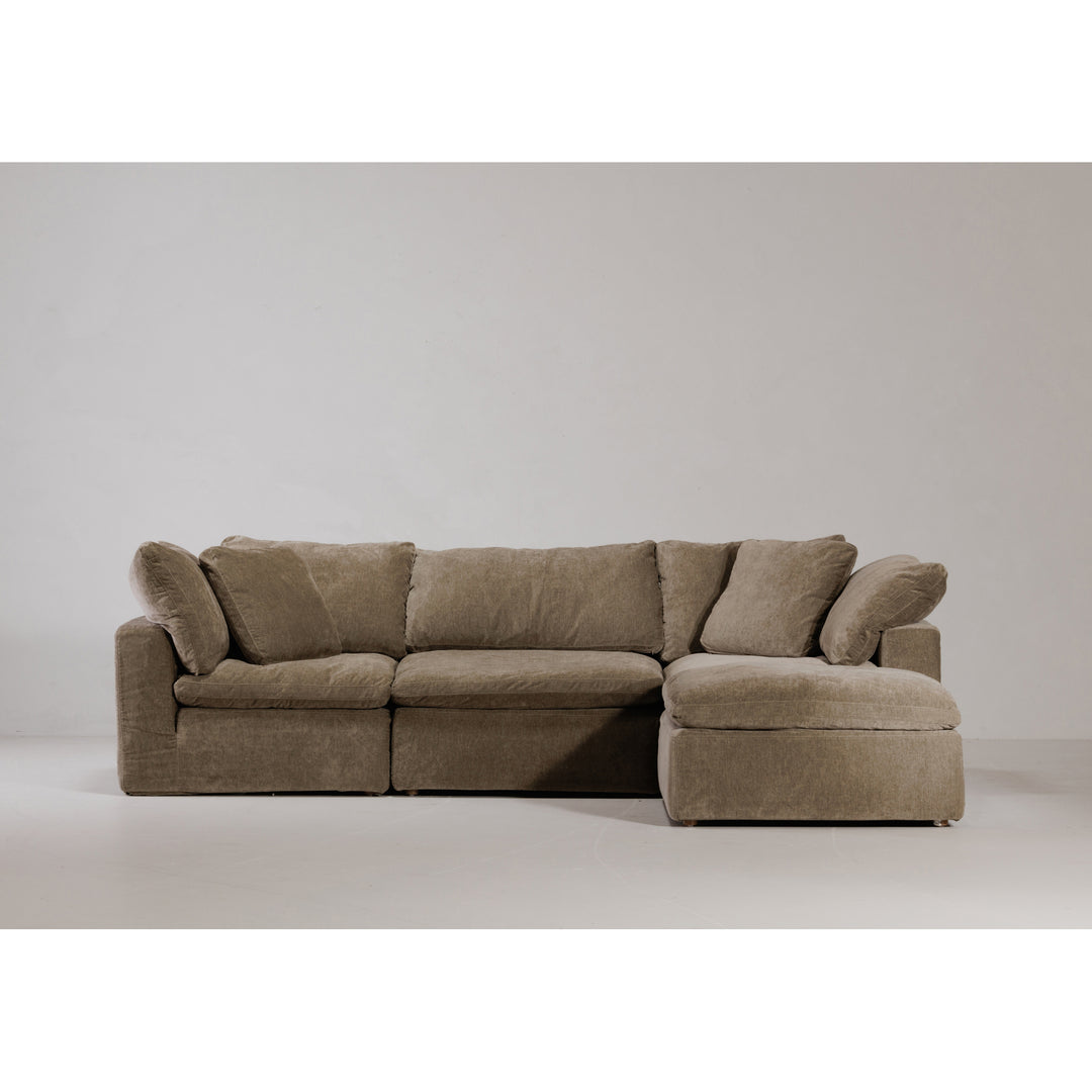 American Home Furniture | Moe's Home Collection - Clay Lounge Modular Sectional Performance Fabric Desert Sage