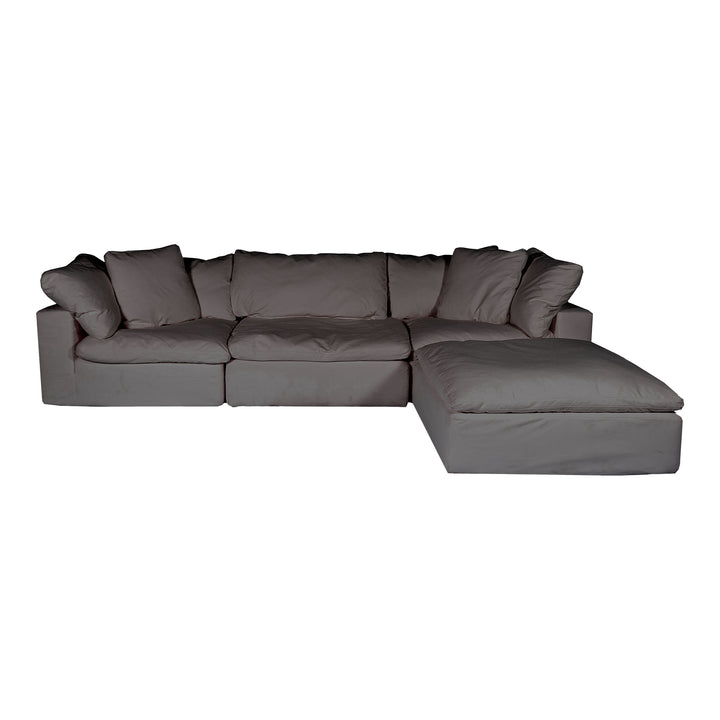 American Home Furniture | Moe's Home Collection - Clay Lounge Modular Sectional Performance Fabric Light Grey