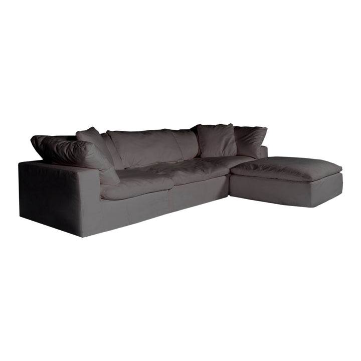 American Home Furniture | Moe's Home Collection - Clay Lounge Modular Sectional Performance Fabric Light Grey