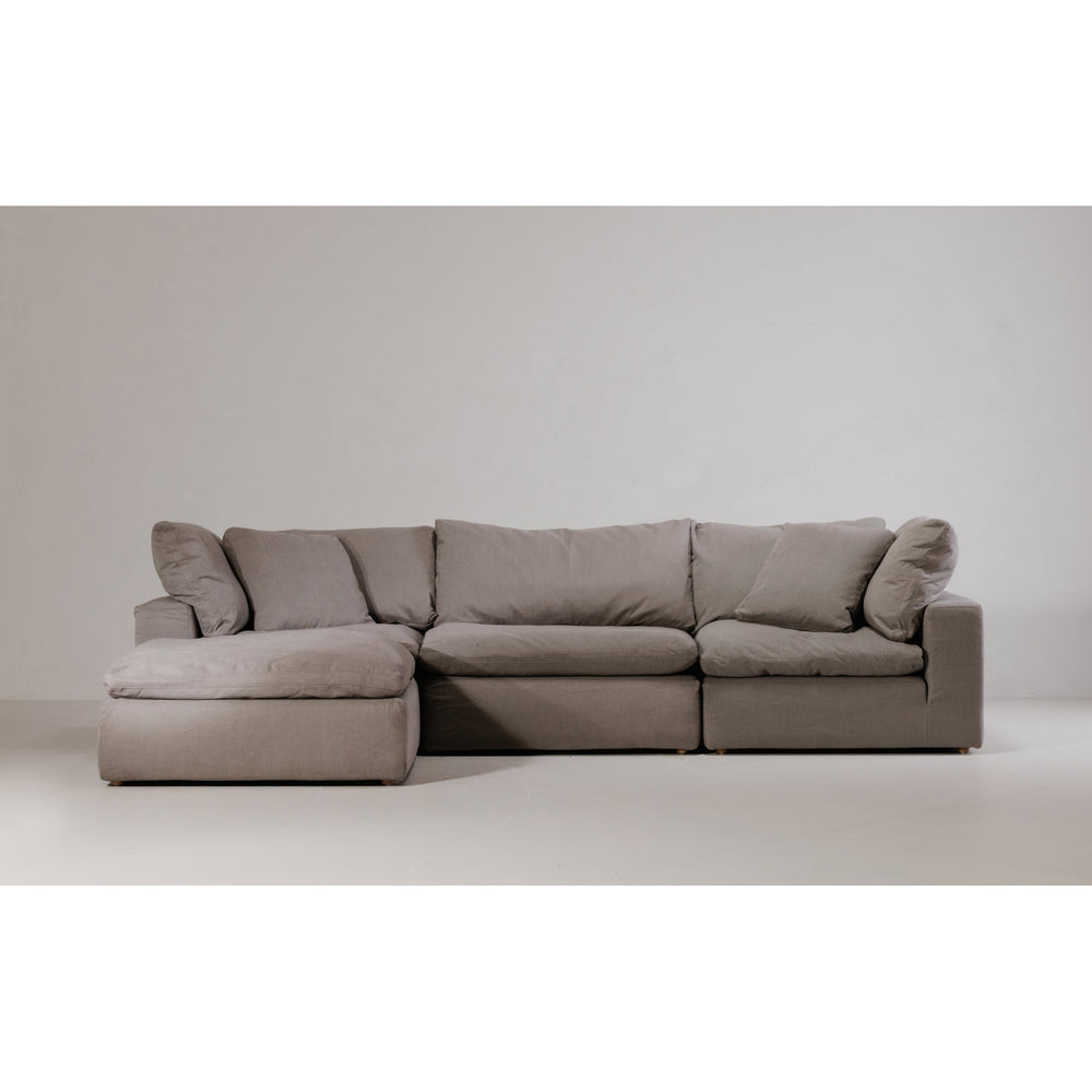 American Home Furniture | Moe's Home Collection - Clay Lounge Modular Sectional Performance Fabric Light Grey