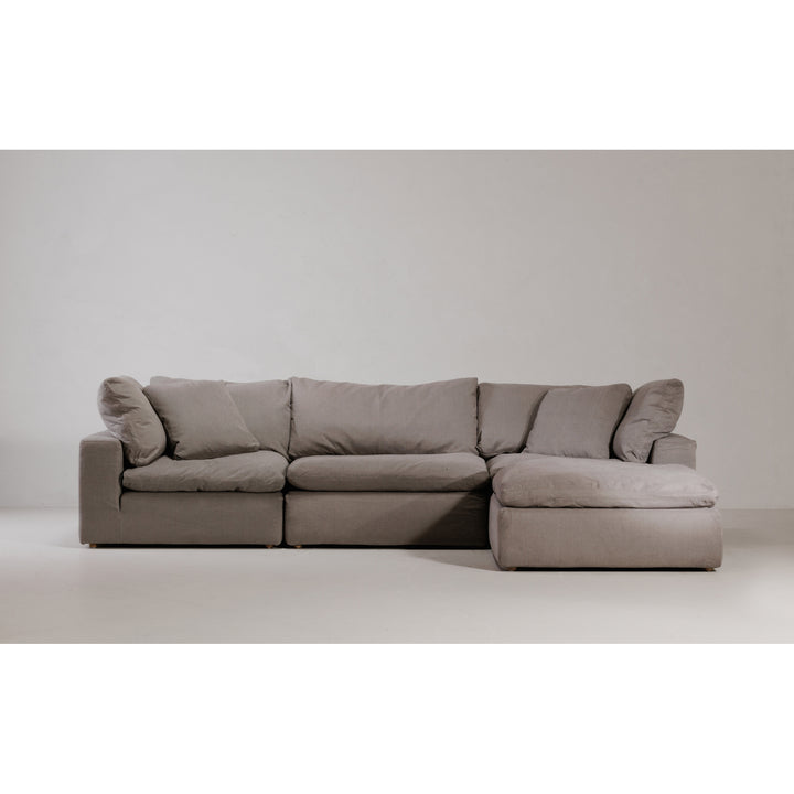 American Home Furniture | Moe's Home Collection - Clay Lounge Modular Sectional Performance Fabric Light Grey