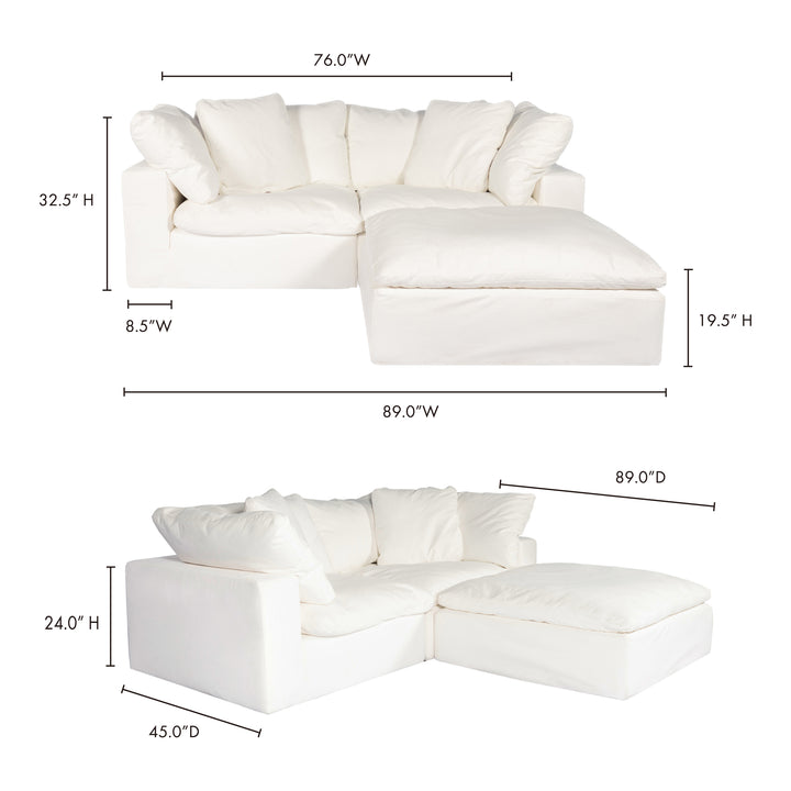 American Home Furniture | Moe's Home Collection - Clay Nook Modular Sectional Performance Fabric White