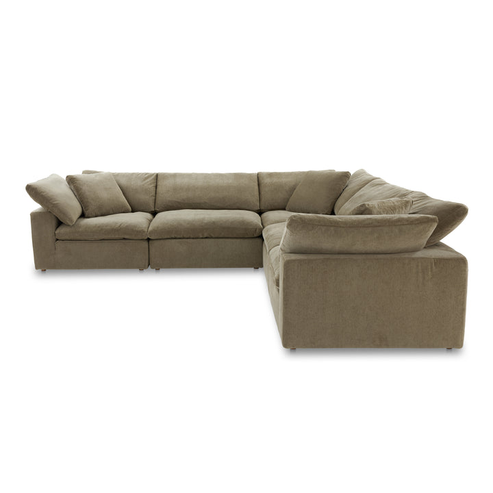 American Home Furniture | Moe's Home Collection - Clay Classic L Modular Sectional Performance Fabric Desert Sage