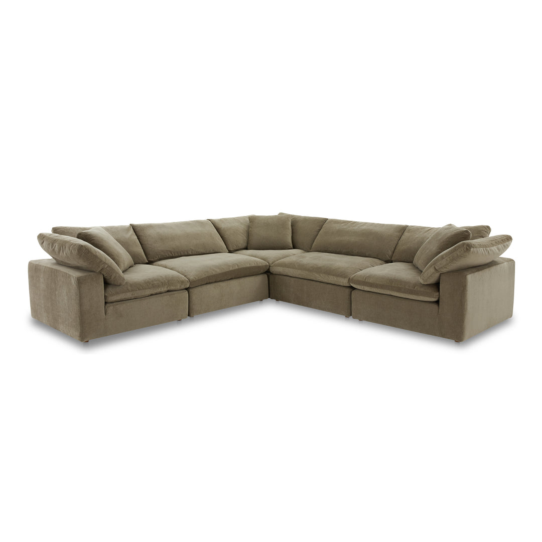 American Home Furniture | Moe's Home Collection - Clay Classic L Modular Sectional Performance Fabric Desert Sage