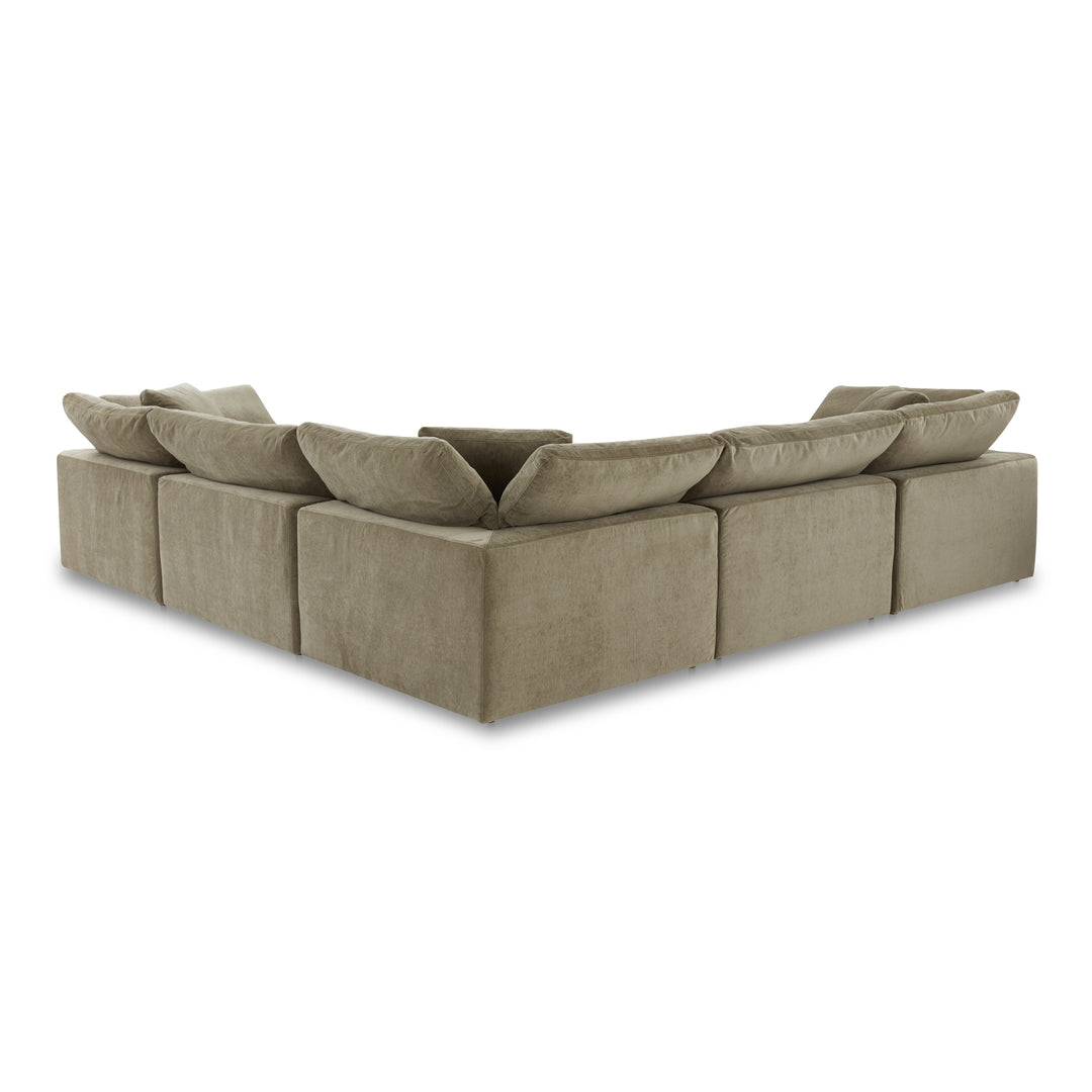 American Home Furniture | Moe's Home Collection - Clay Classic L Modular Sectional Performance Fabric Desert Sage