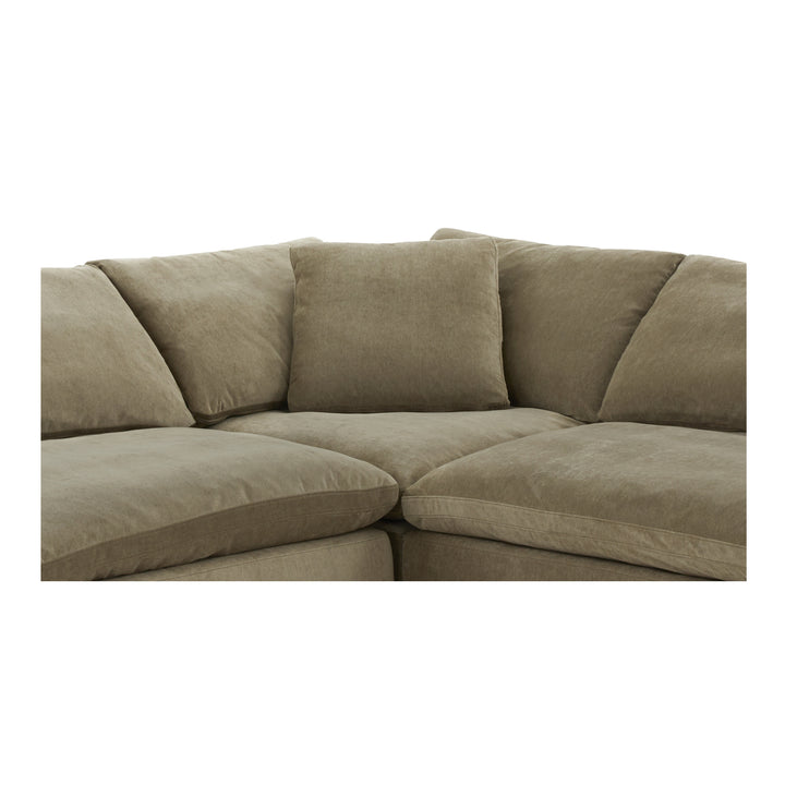 American Home Furniture | Moe's Home Collection - Clay Classic L Modular Sectional Performance Fabric Desert Sage