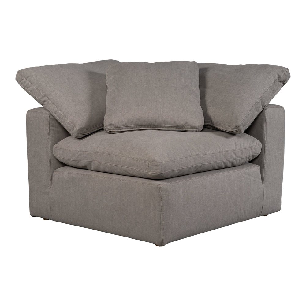 American Home Furniture | Moe's Home Collection - Terra Condo Corner Chair Performance Fabric Light Grey