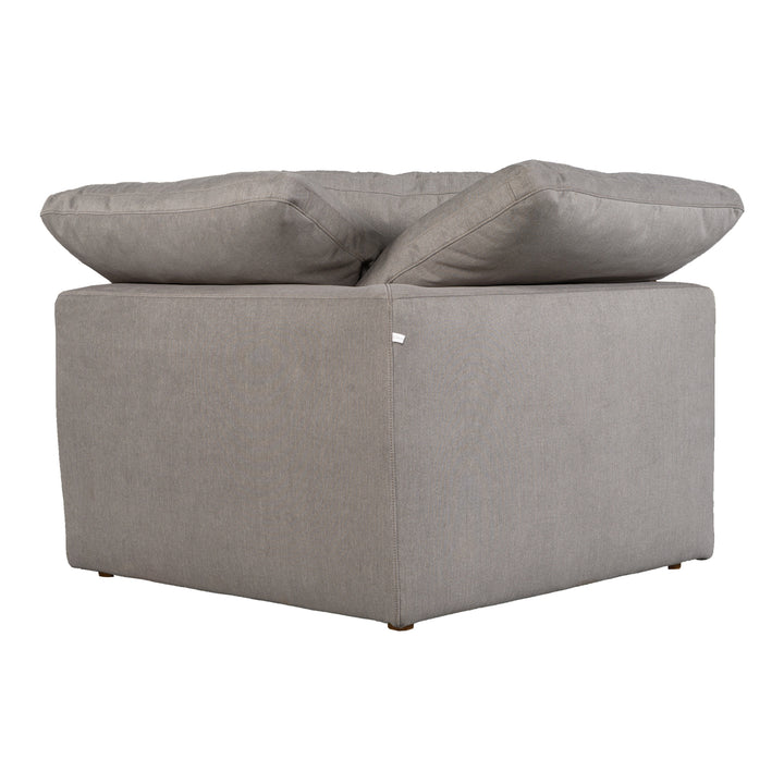 American Home Furniture | Moe's Home Collection - Terra Condo Corner Chair Performance Fabric Light Grey