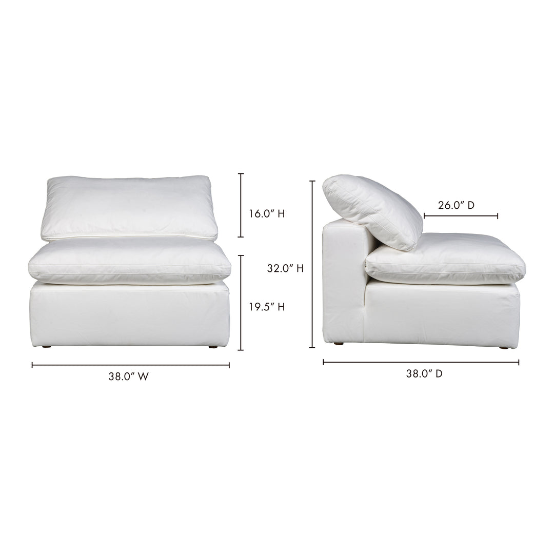 American Home Furniture | Moe's Home Collection - Terra Condo Slipper Chair Performance Fabric White