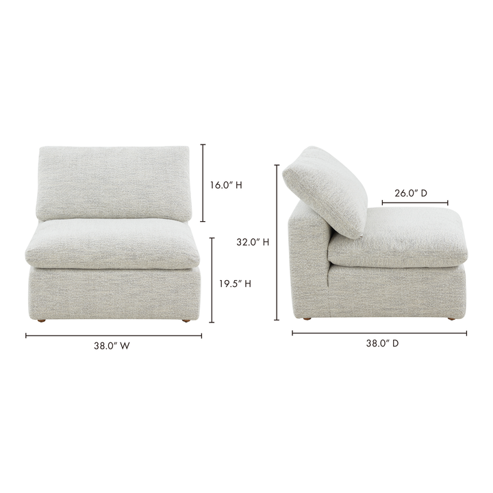 American Home Furniture | Moe's Home Collection - Terra Condo Slipper Chair Performance Fabric Coastside Sand