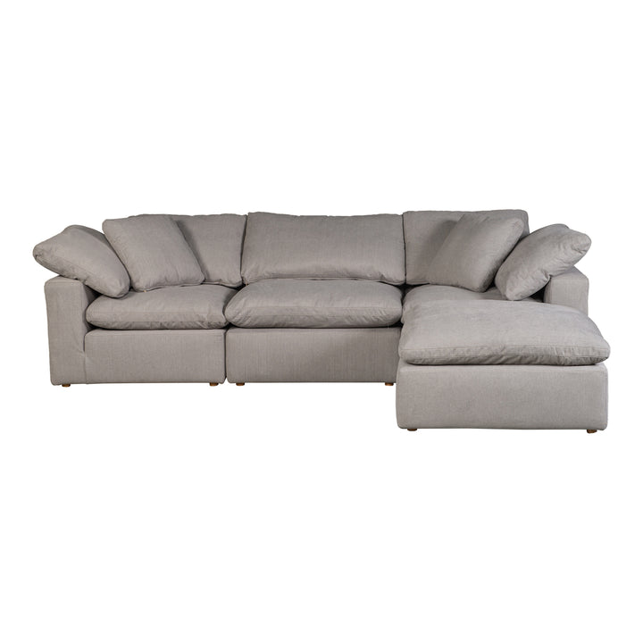 American Home Furniture | Moe's Home Collection - Terra Condo Lounge Modular Sectional Performance Fabric Light Grey