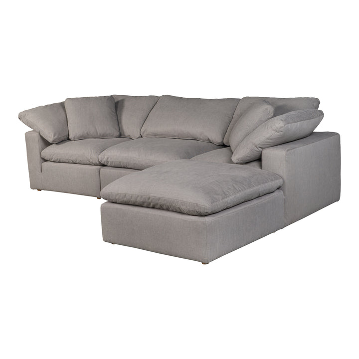 American Home Furniture | Moe's Home Collection - Terra Condo Lounge Modular Sectional Performance Fabric Light Grey