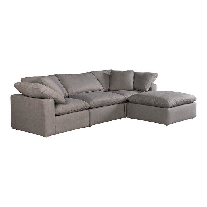 American Home Furniture | Moe's Home Collection - Terra Condo Lounge Modular Sectional Performance Fabric Light Grey