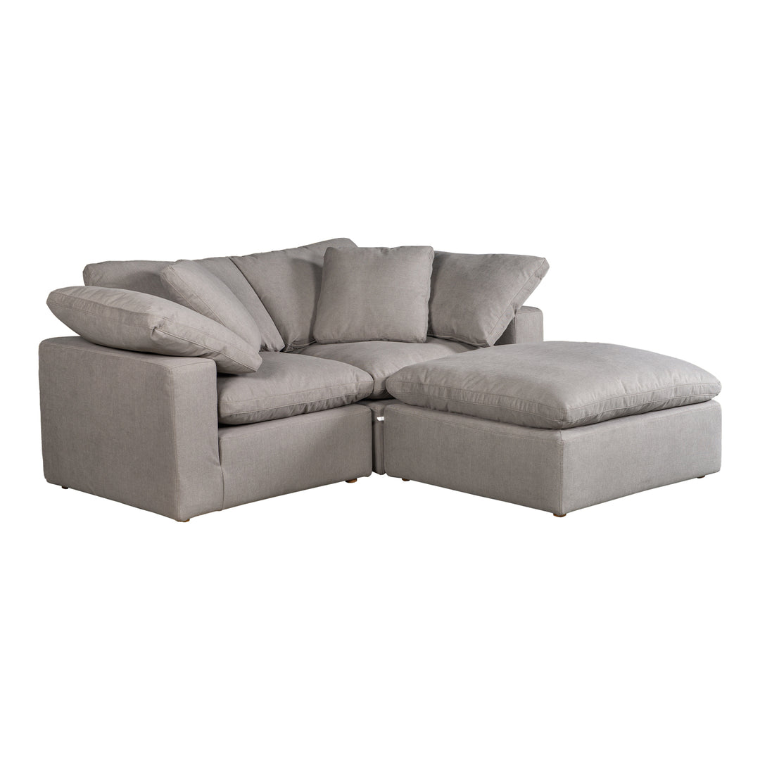 American Home Furniture | Moe's Home Collection - Terra Condo Nook Modular Sectional Performance Fabric Light Grey