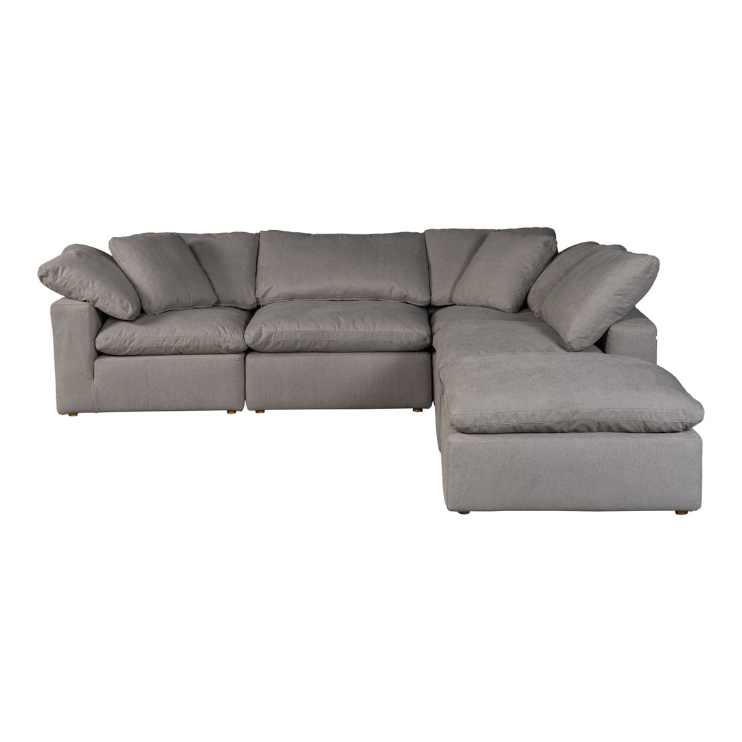 American Home Furniture | Moe's Home Collection - Terra Condo Dream Modular Sectional Performance Fabric Light Grey