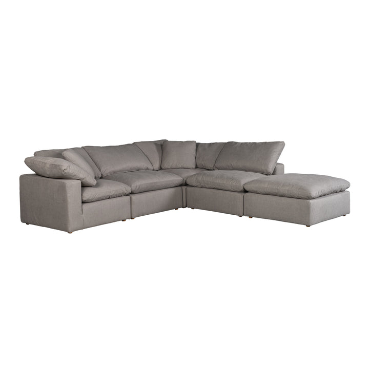 American Home Furniture | Moe's Home Collection - Terra Condo Dream Modular Sectional Performance Fabric Light Grey