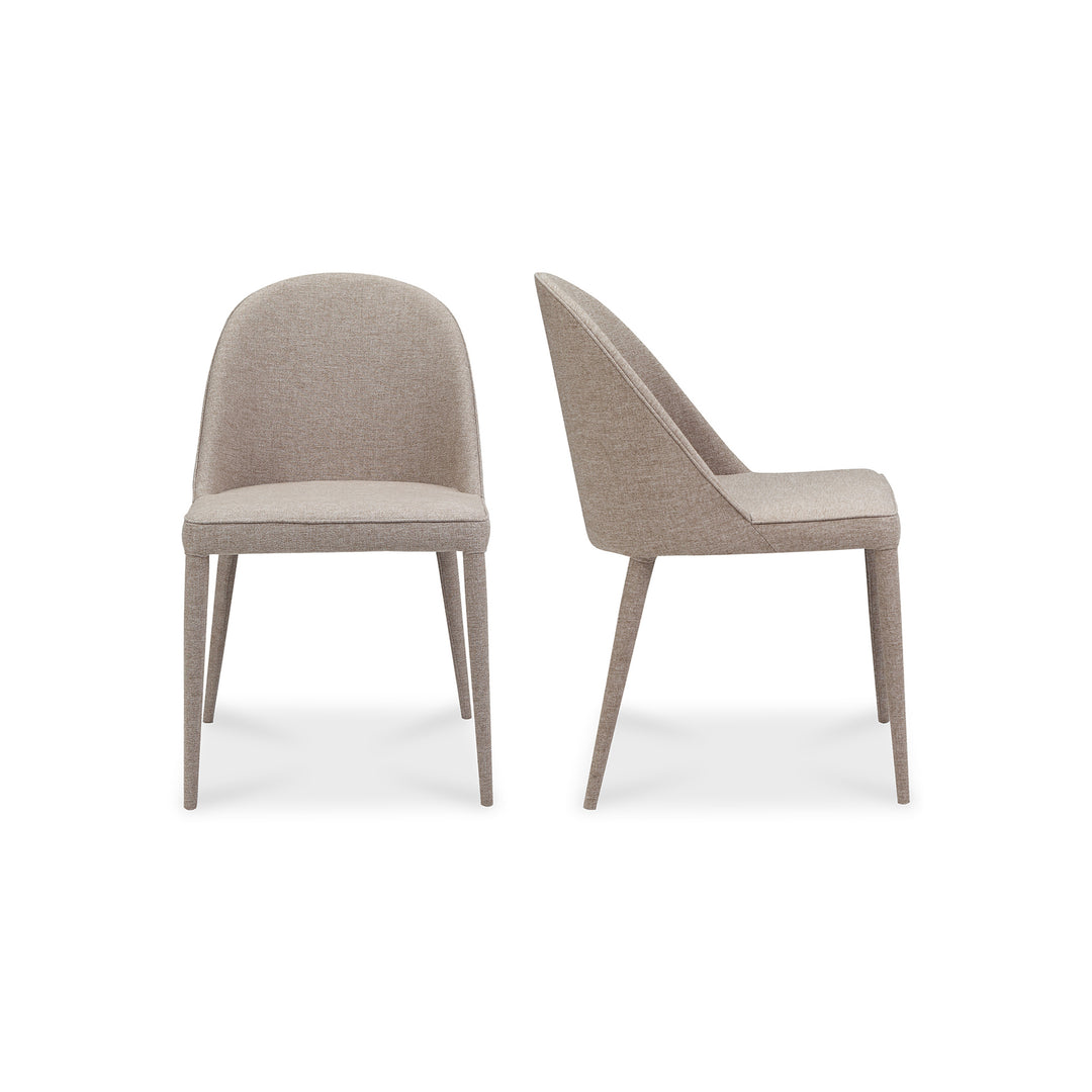 American Home Furniture | Moe's Home Collection - Burton Fabric Dining Chair Light Grey-Set Of Two