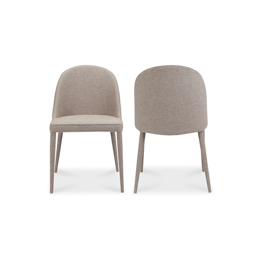 American Home Furniture | Moe's Home Collection - Burton Fabric Dining Chair Light Grey-Set Of Two