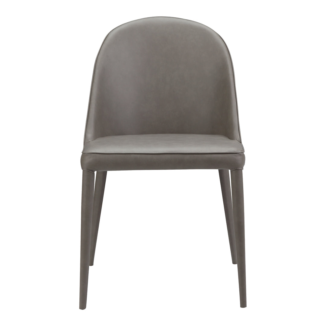 American Home Furniture | Moe's Home Collection - Burton Dining Chair Grey Vegan Leather-Set Of Two