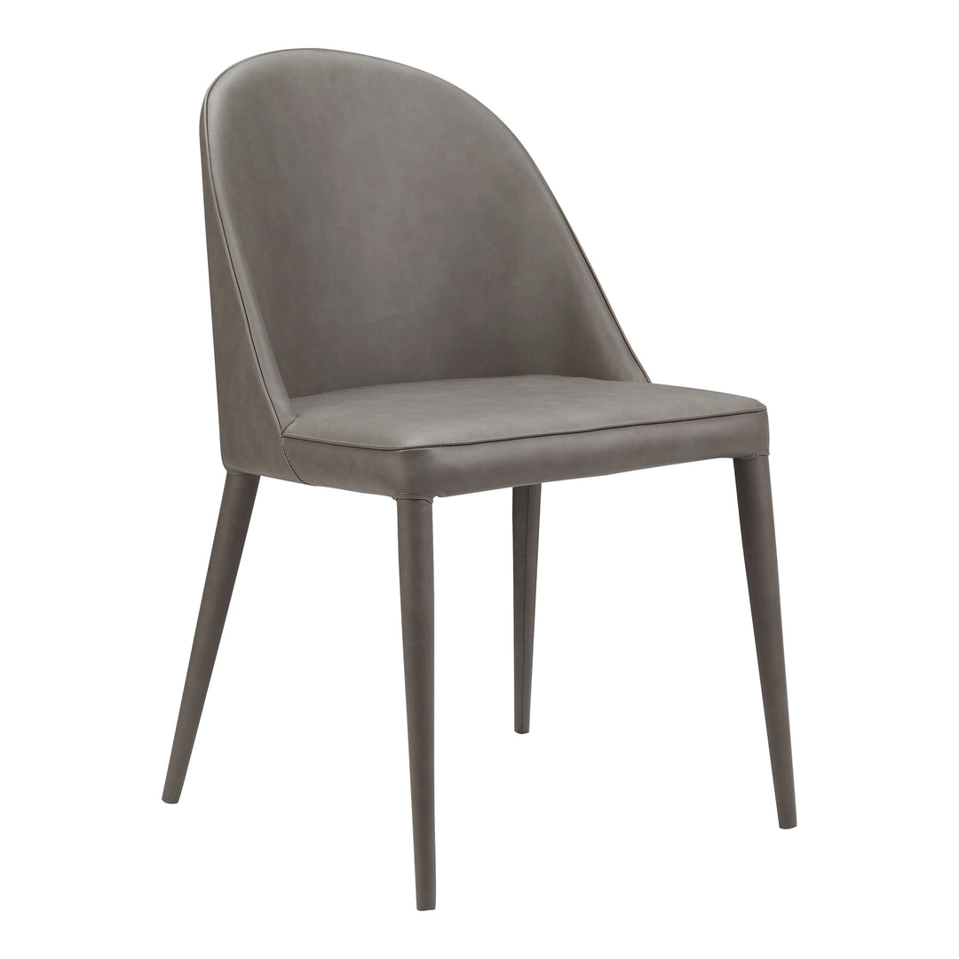 American Home Furniture | Moe's Home Collection - Burton Dining Chair Grey Vegan Leather-Set Of Two