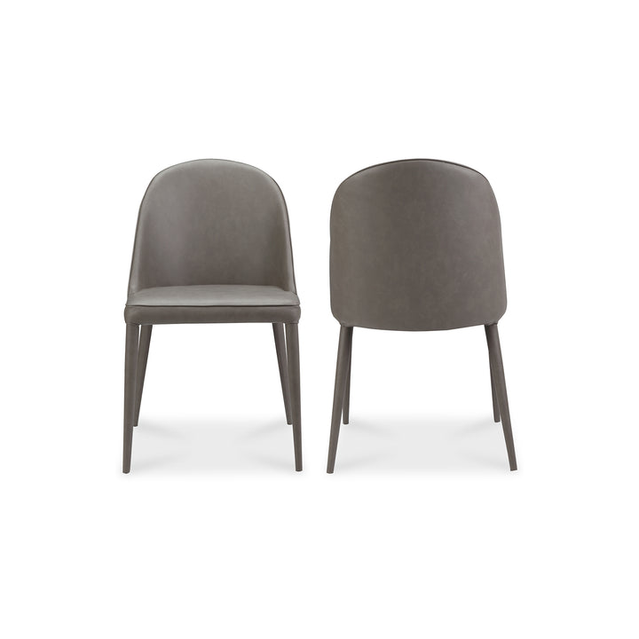 American Home Furniture | Moe's Home Collection - Burton Dining Chair Grey Vegan Leather-Set Of Two