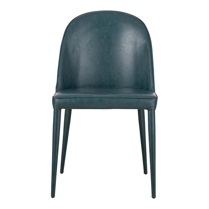 American Home Furniture | Moe's Home Collection - Burton Dining Chair Dark Teal Vegan Leather-Set Of Two