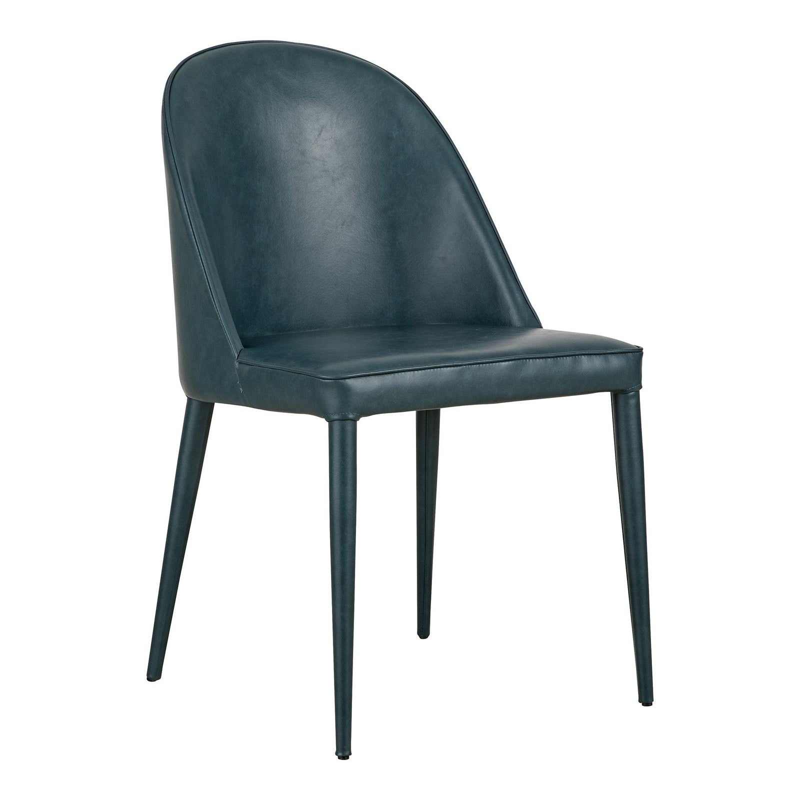 Moe's Home Collection - Burton Dining Chair Dark Teal Vegan Leather - Set of 2 - YM-1002-36 | American Home Furniture