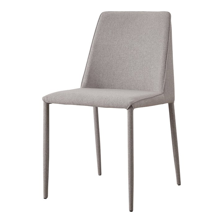 American Home Furniture | Moe's Home Collection - Nora Fabric Dining Chair Light Grey-Set Of Two