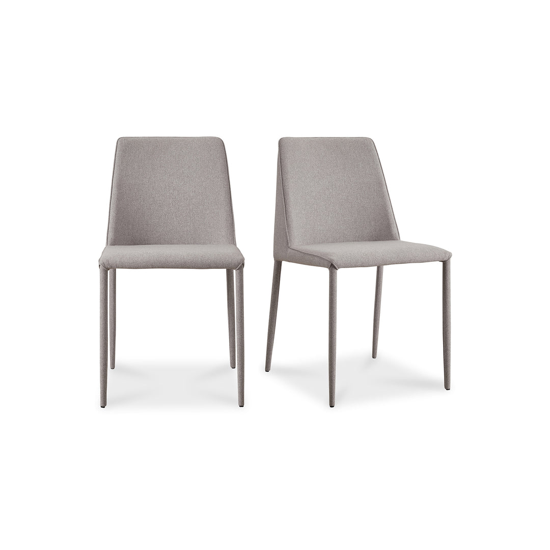 American Home Furniture | Moe's Home Collection - Nora Fabric Dining Chair Light Grey-Set Of Two