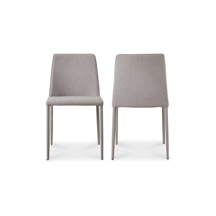 American Home Furniture | Moe's Home Collection - Nora Fabric Dining Chair Light Grey-Set Of Two