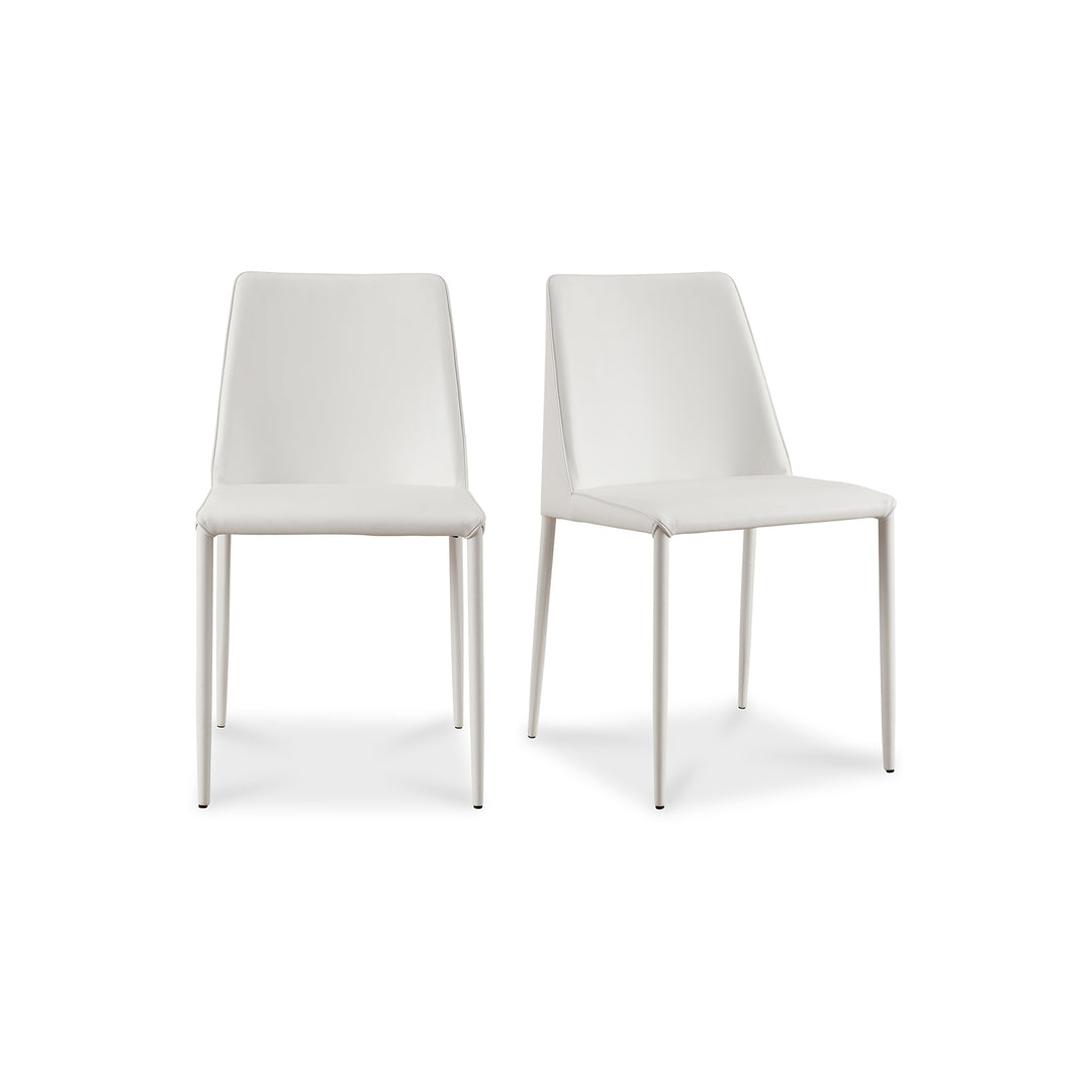 American Home Furniture | Moe's Home Collection - Nora Dining Chair White Vegan Leather-Set Of Two