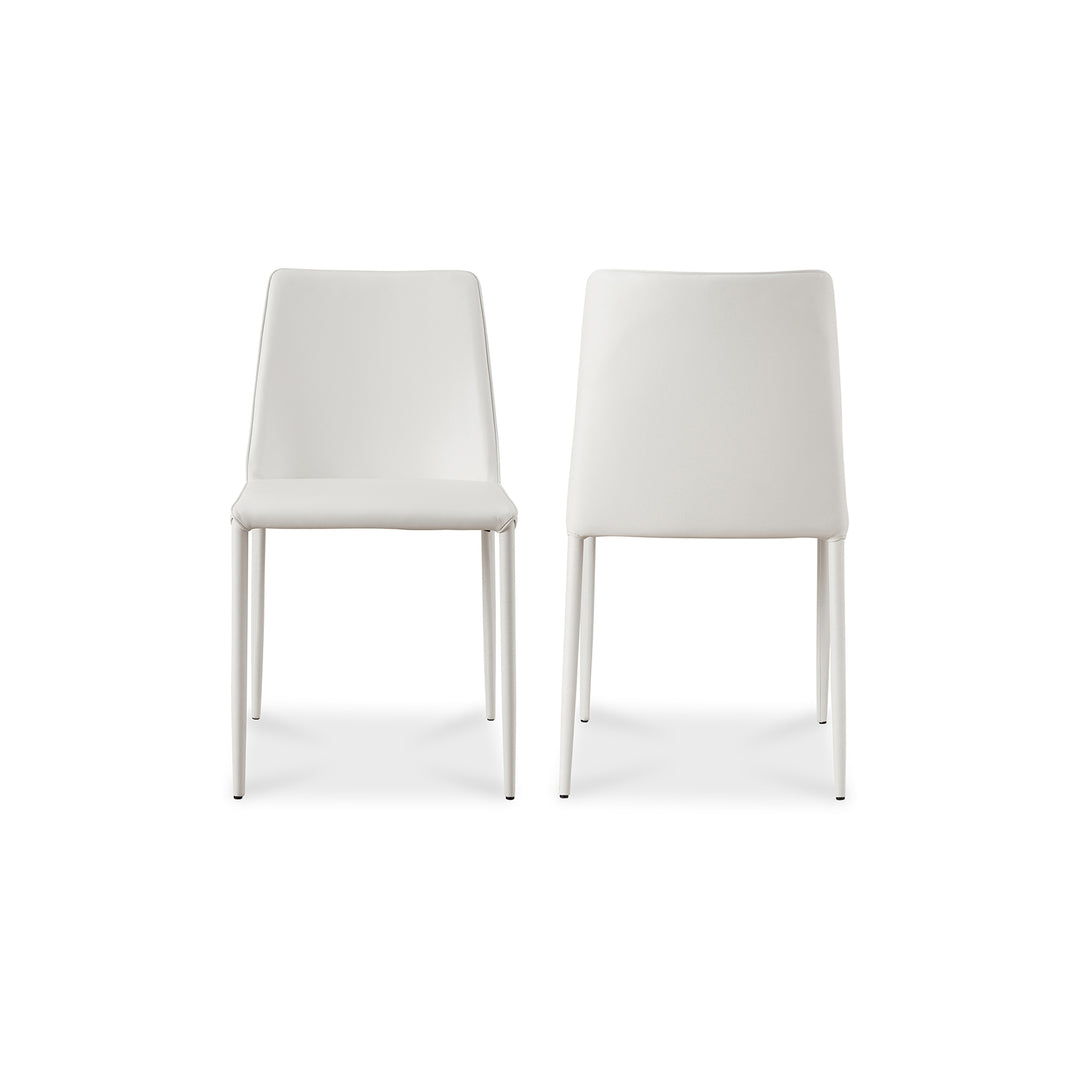 American Home Furniture | Moe's Home Collection - Nora Dining Chair White Vegan Leather-Set Of Two