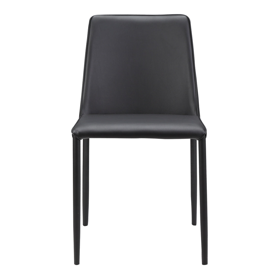 American Home Furniture | Moe's Home Collection - Nora Dining Chair Black Vegan Leather-Set Of Two