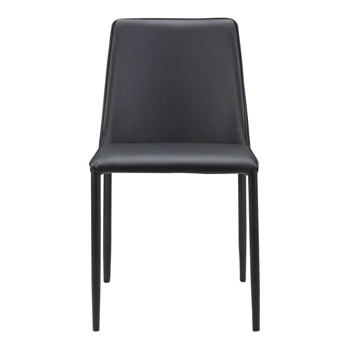 American Home Furniture | Moe's Home Collection - Nora Dining Chair Black Vegan Leather-Set Of Two