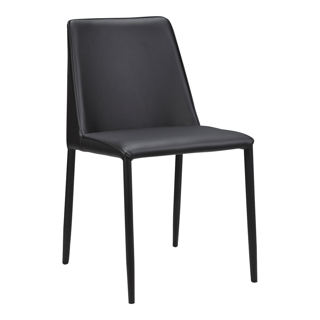 American Home Furniture | Moe's Home Collection - Nora Dining Chair Black Vegan Leather-Set Of Two