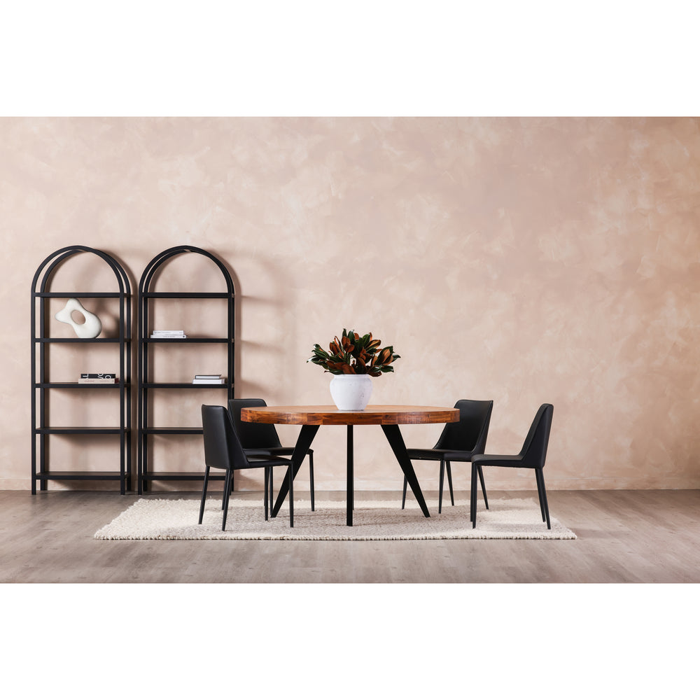 American Home Furniture | Moe's Home Collection - Nora Dining Chair Black Vegan Leather-Set Of Two