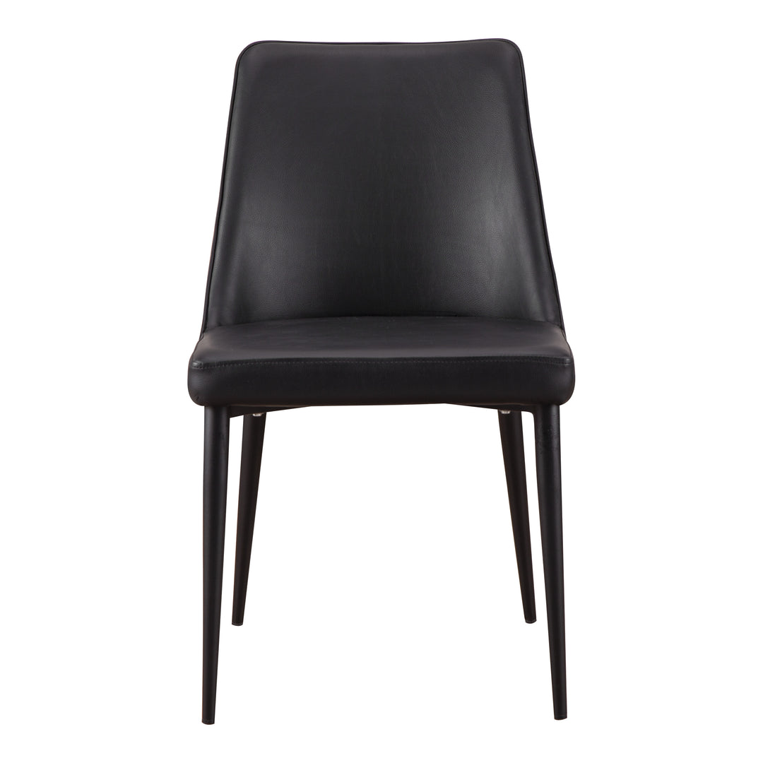 American Home Furniture | Moe's Home Collection - Lula Dining Chair Black Vegan Leather-Set Of Two