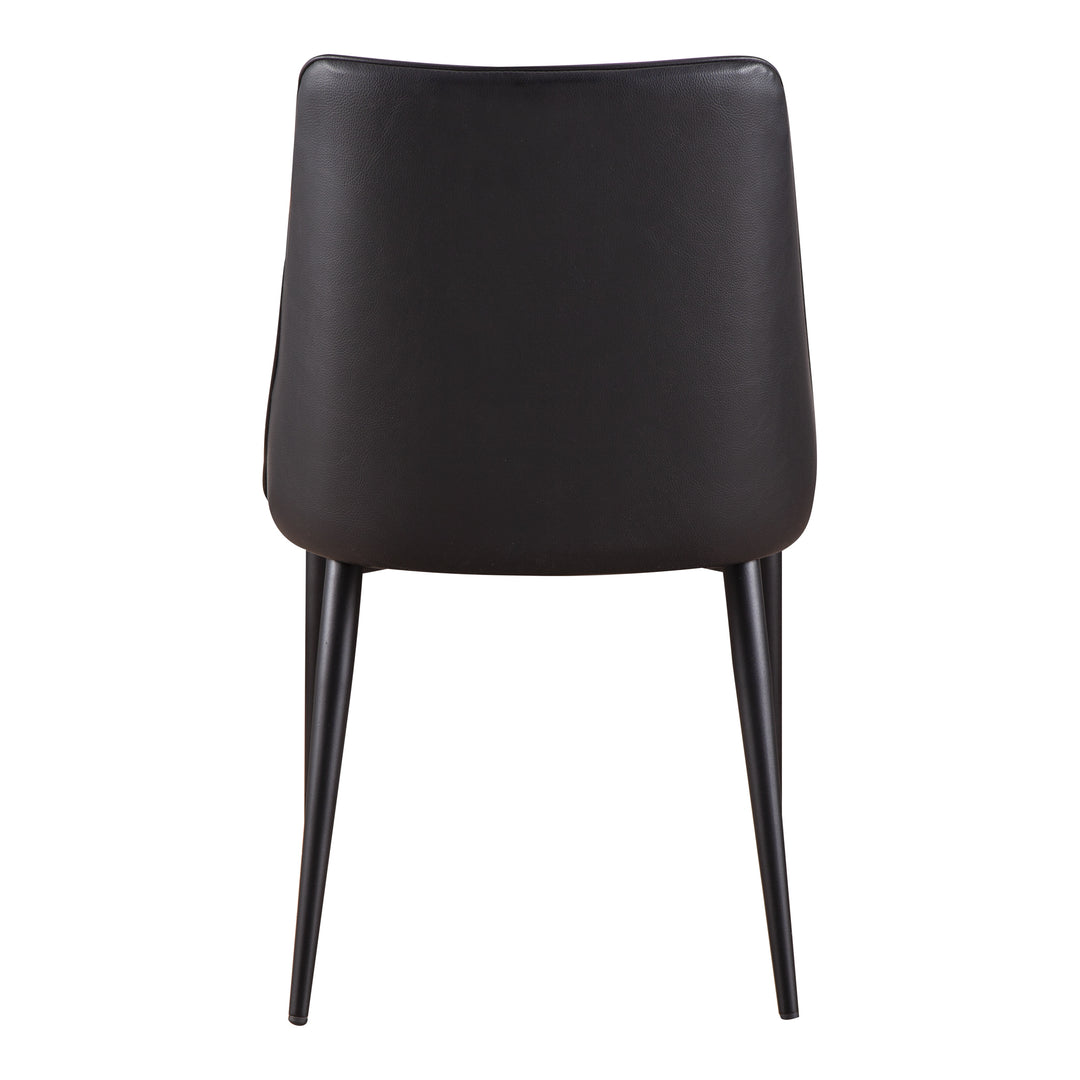 American Home Furniture | Moe's Home Collection - Lula Dining Chair Black Vegan Leather-Set Of Two