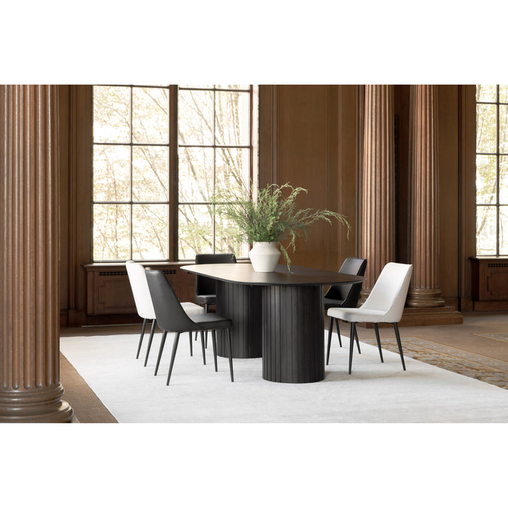 American Home Furniture | Moe's Home Collection - Lula Dining Chair Black Vegan Leather-Set Of Two